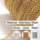 Gold Stainless Steel Necklace Chain Extension Kit Jewelry