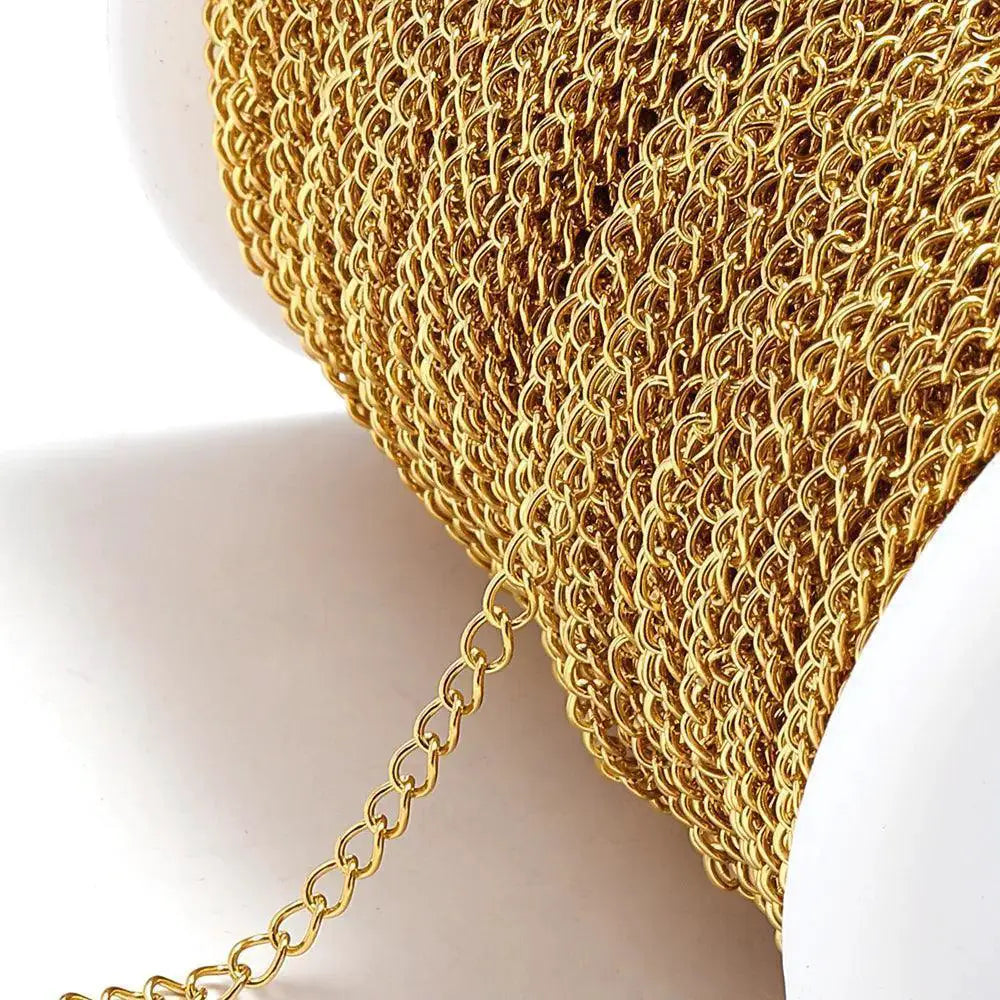 Gold Stainless Steel Necklace Chain Extension Kit Jewelry