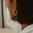 Elegant Korean Hoop Earrings for Women