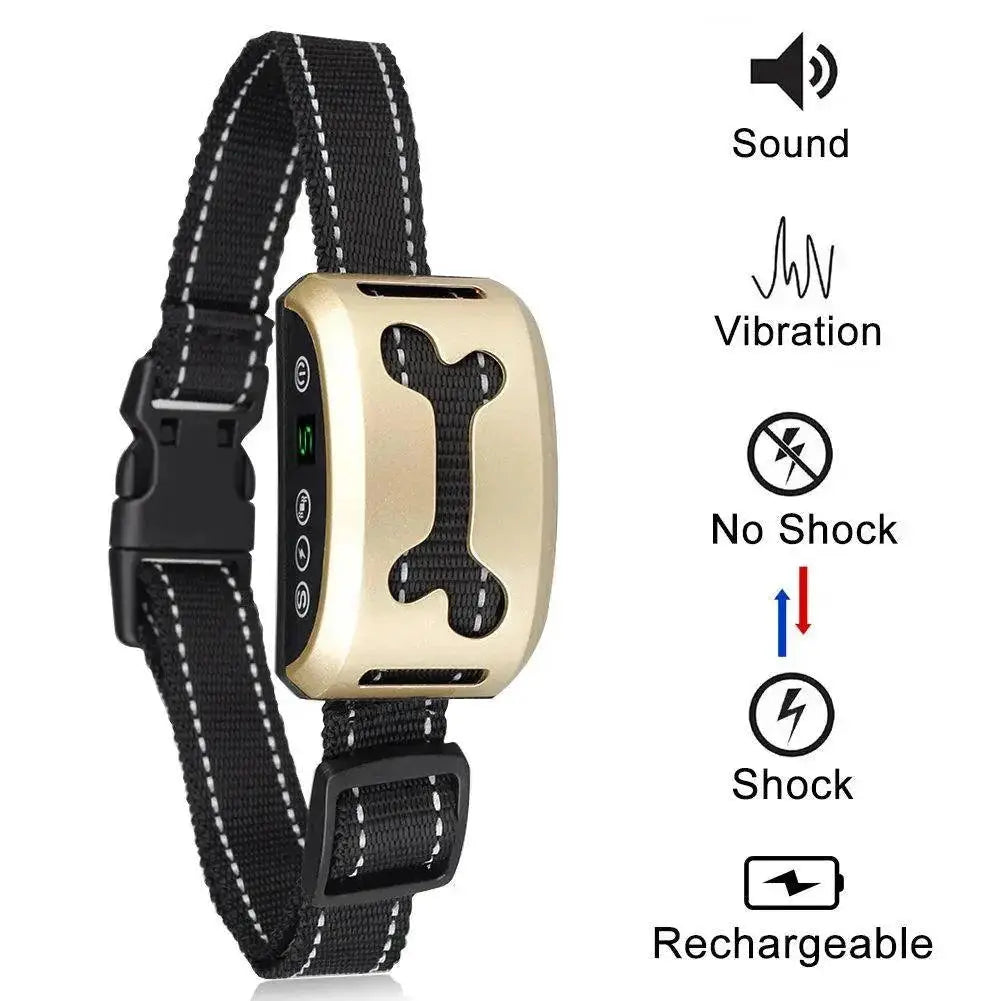 Dog Bark Control Collar Ultrasonic Waterproof Rechargeable