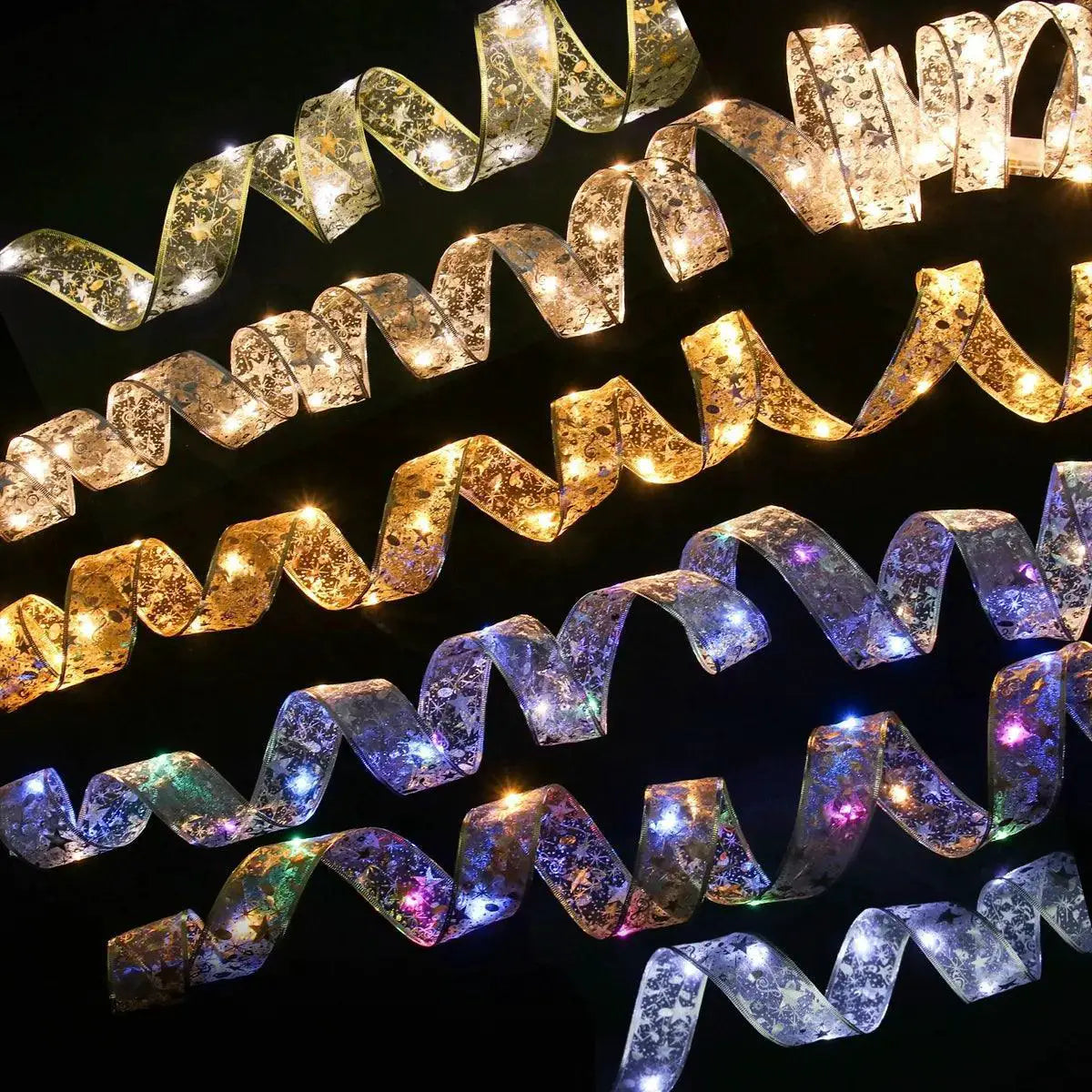 Enchanting Ribbon Fairy Lights for Magical Christmas Decor