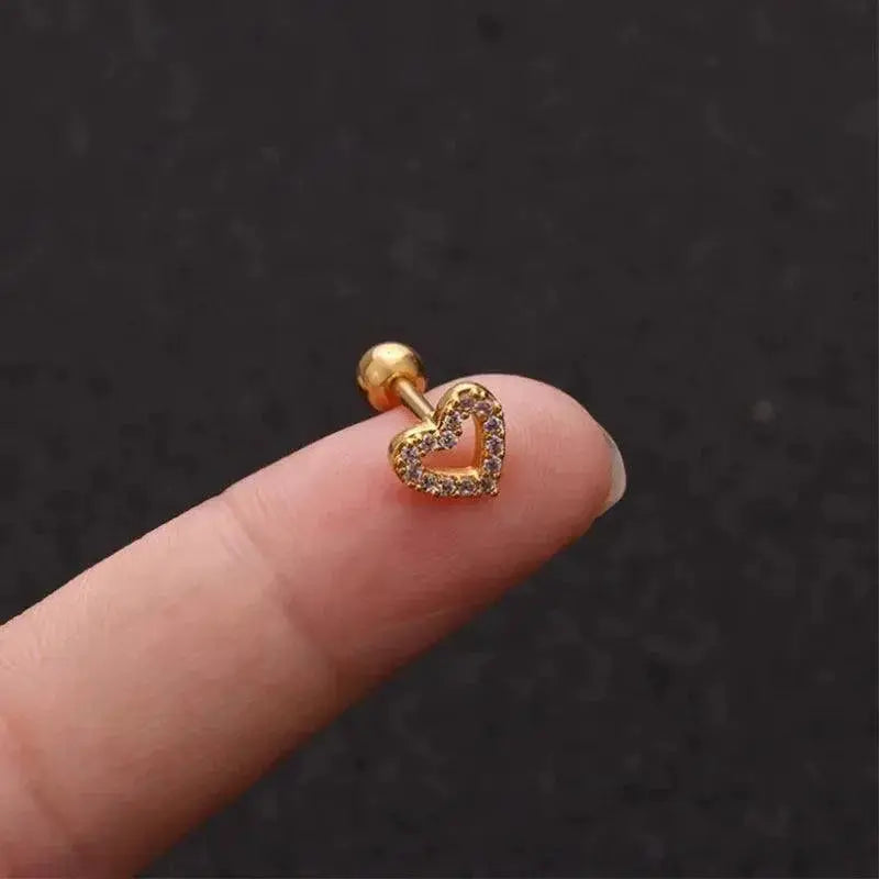 Zircon Cartilage Stud Earring Helix Jewelry For Women
