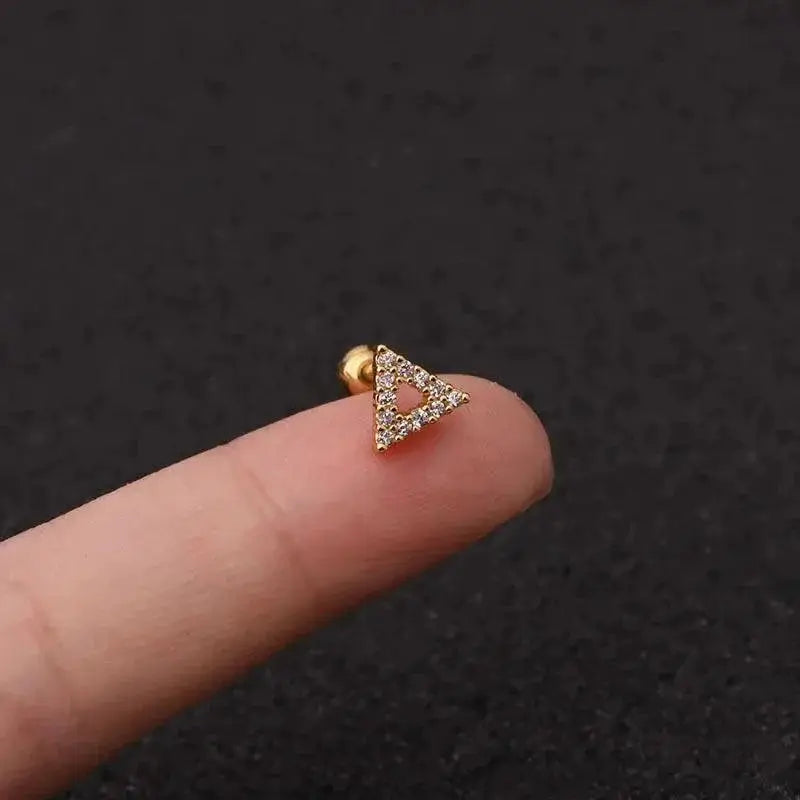 Zircon Cartilage Stud Earring Helix Jewelry For Women