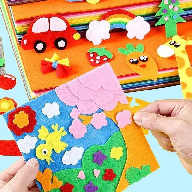 Colorful Felt Sheets Set for DIY Projects Craft Supplies