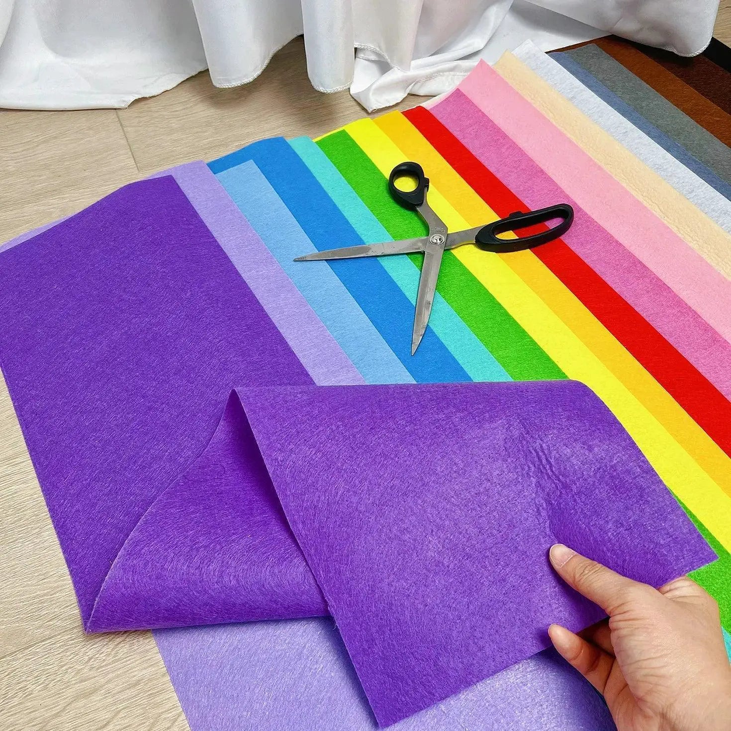 Colorful Felt Sheets Set for DIY Projects Craft Supplies