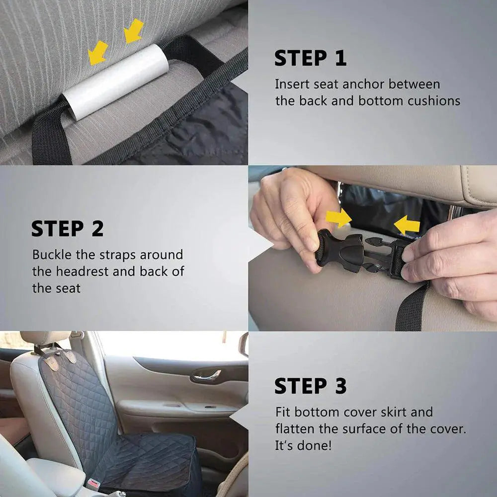 PawGuard Waterproof Dog Car Seat Cover for SUVs and Trucks