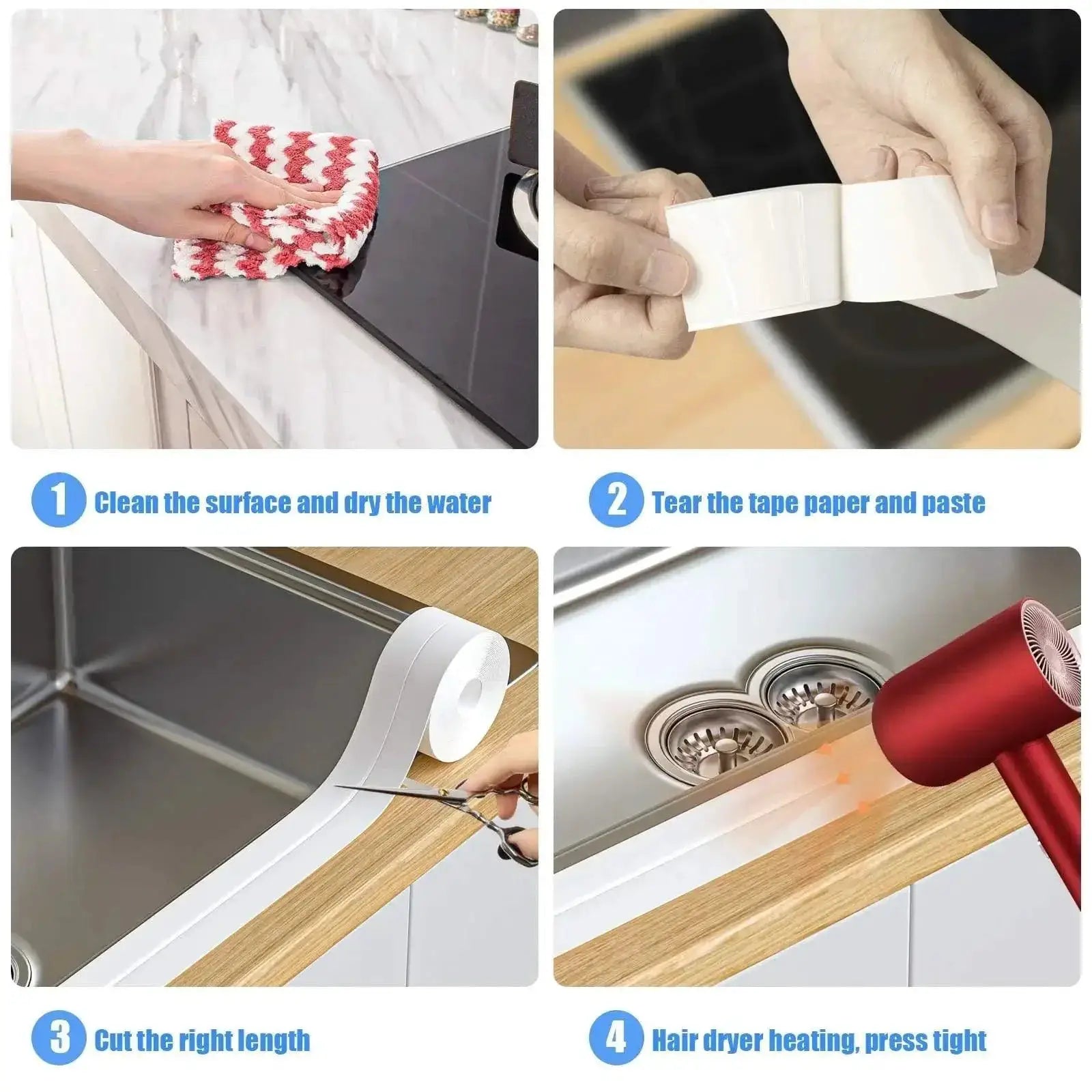 Waterproof PVC Sealing Tape Mold Protection Easy Install