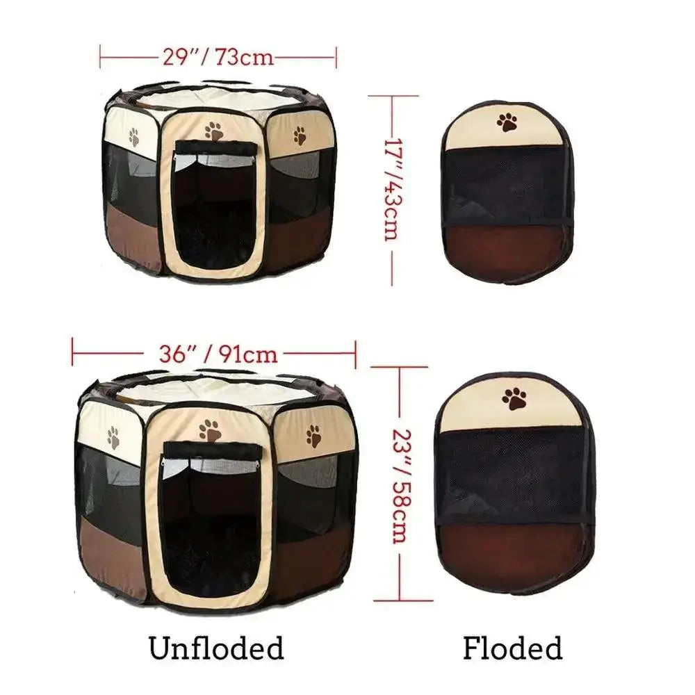 Portable Pet Kennel And Tent Foldable Durable Cage