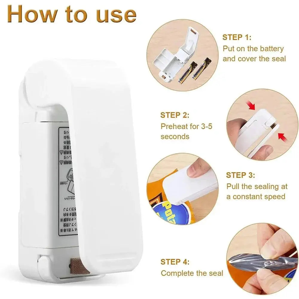 Fresh Seal Mini Heat Bag Sealer For Fresh Food Packaging