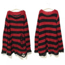 Gothic Striped Sweater for Women Warmth