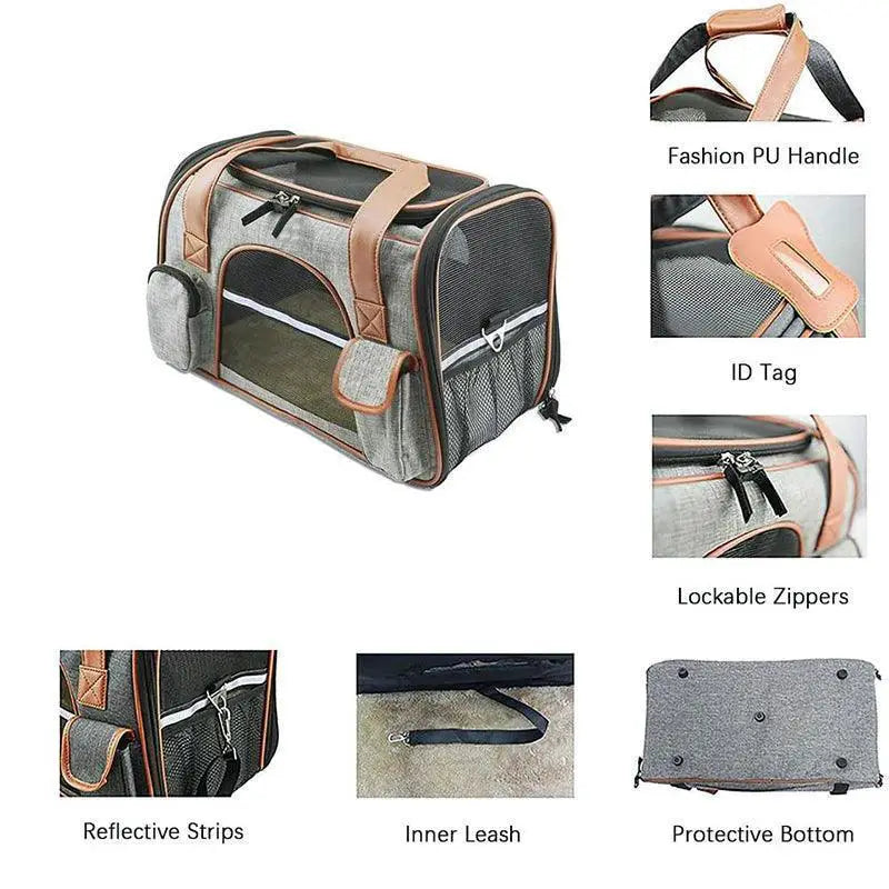 Pet Travel Bag Secure Cozy Carrier For Stress Free Trips