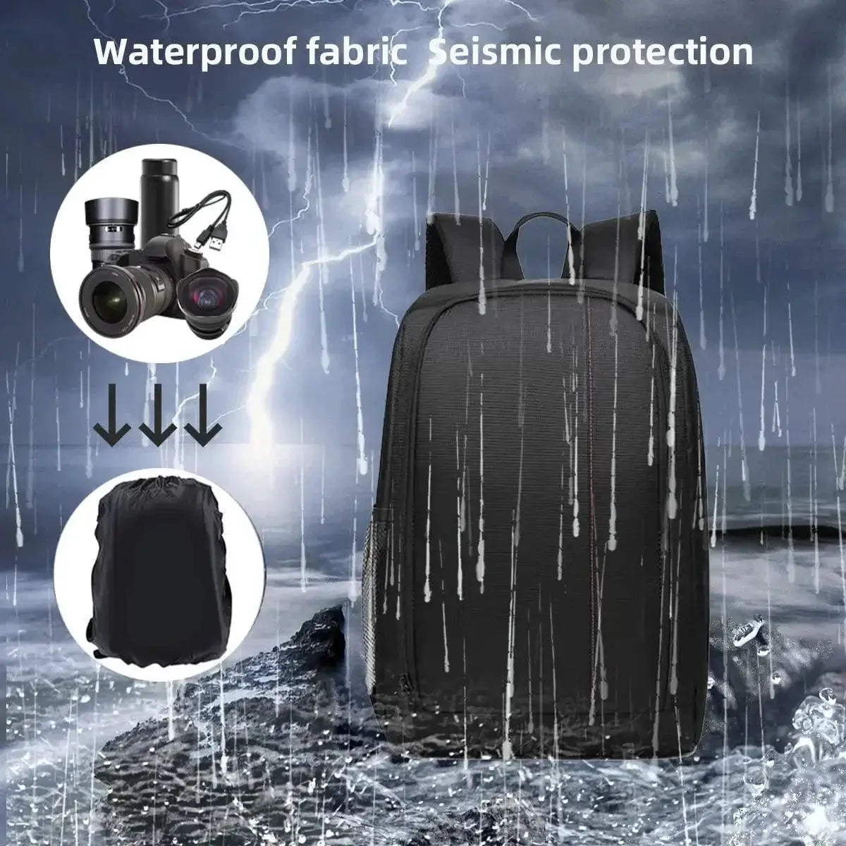 Outdoor Wear Resistant DSLR Camera Backpack Travel