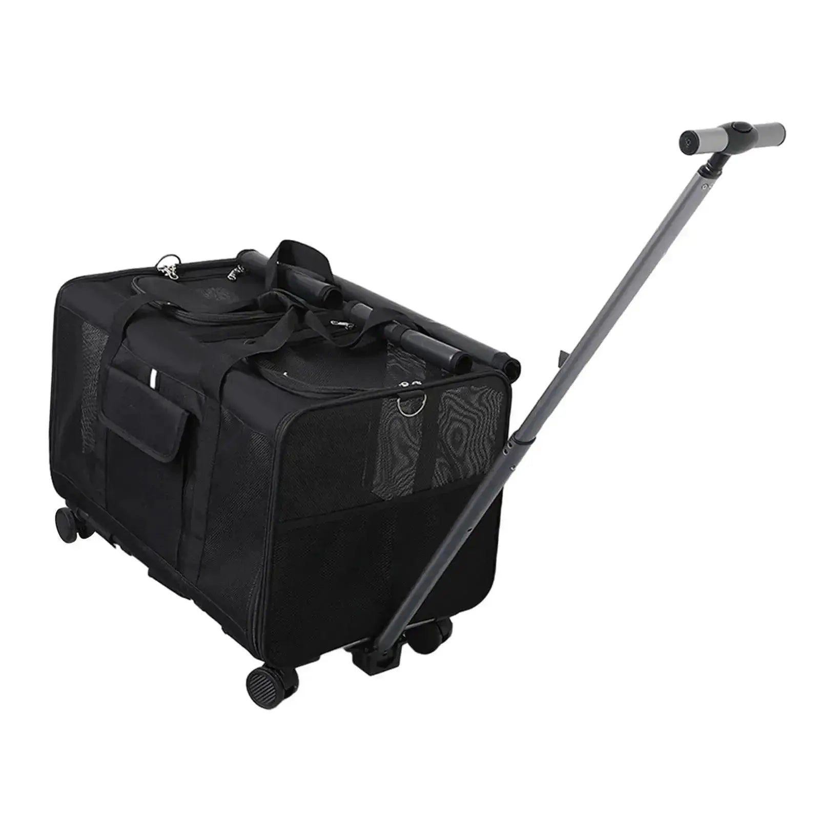 Rolling Pet Travel Carrier For Kittens And Puppies Durable