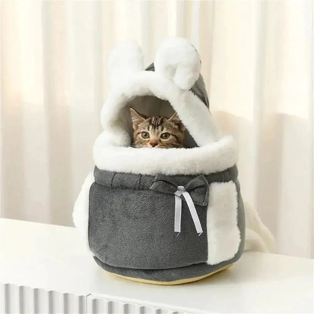 PawLux Chihuahua Velvet Carrier Backpack for Cozy Travel