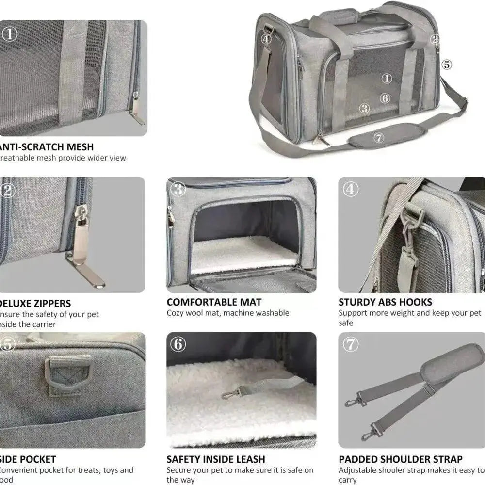 Soft Sided Pet Travel Backpack For Small Dogs And Cats