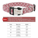 Floral Pug Collar With Engraved ID Tag