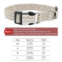 Floral Pug Collar With Engraved ID Tag
