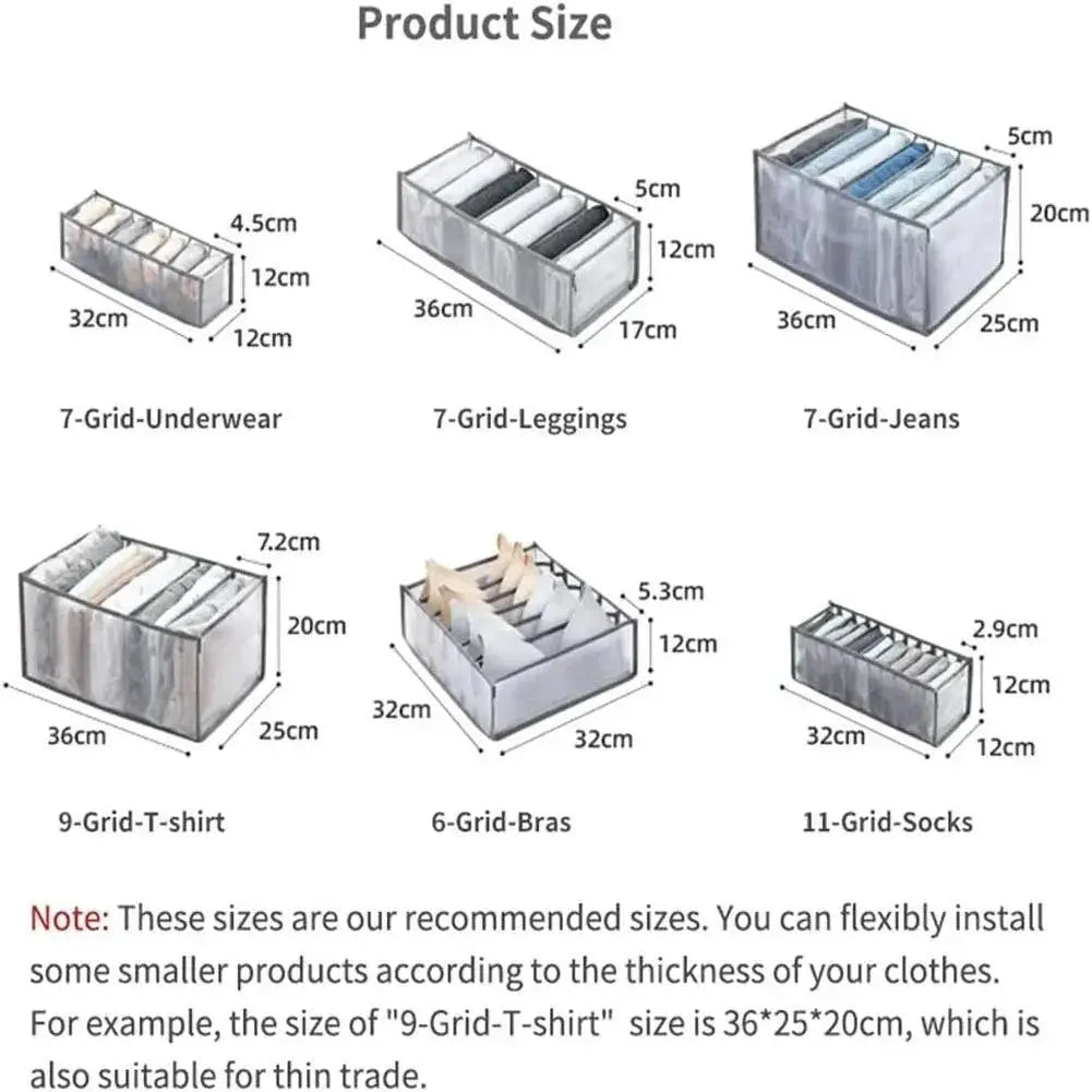 Gray Wardrobe Organizer Space Saving Closet Storage
