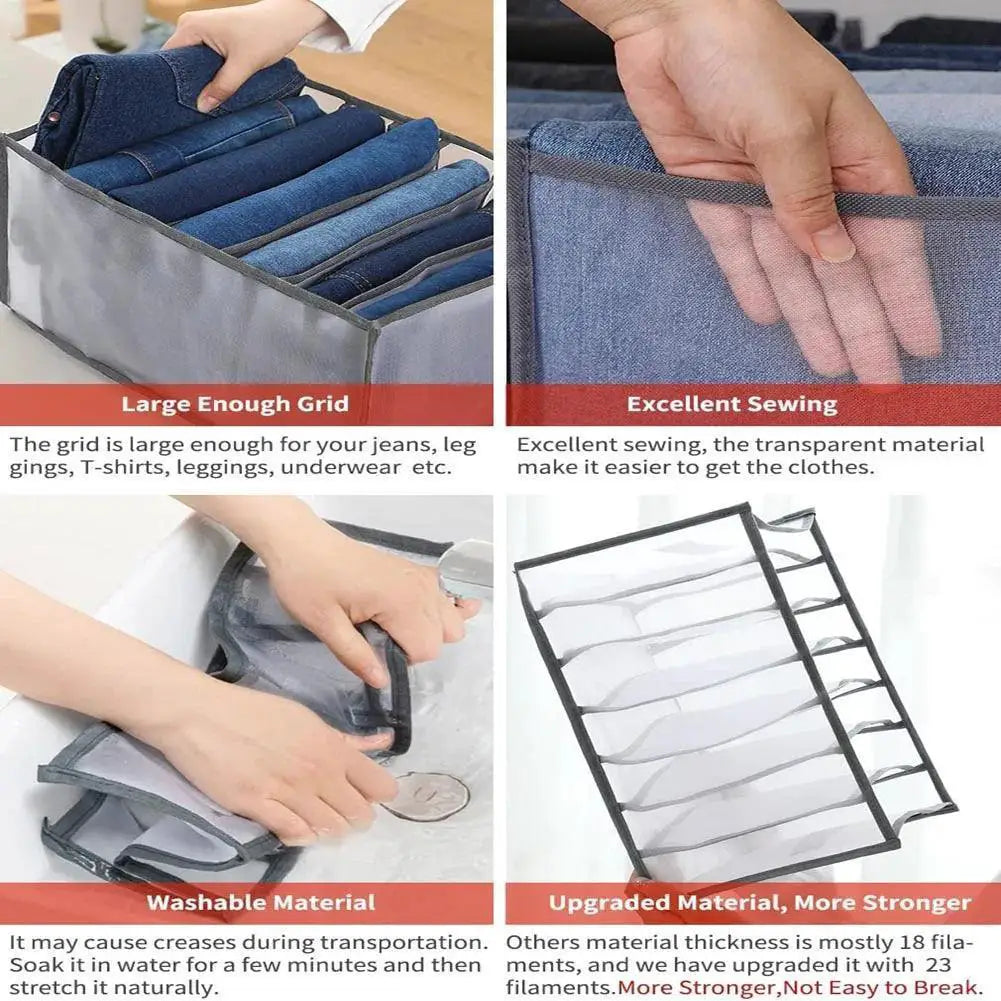 Gray Wardrobe Organizer Space Saving Closet Storage