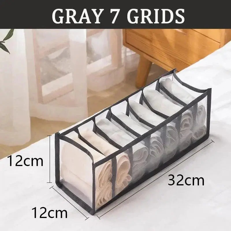 Gray Wardrobe Organizer Space Saving Closet Storage