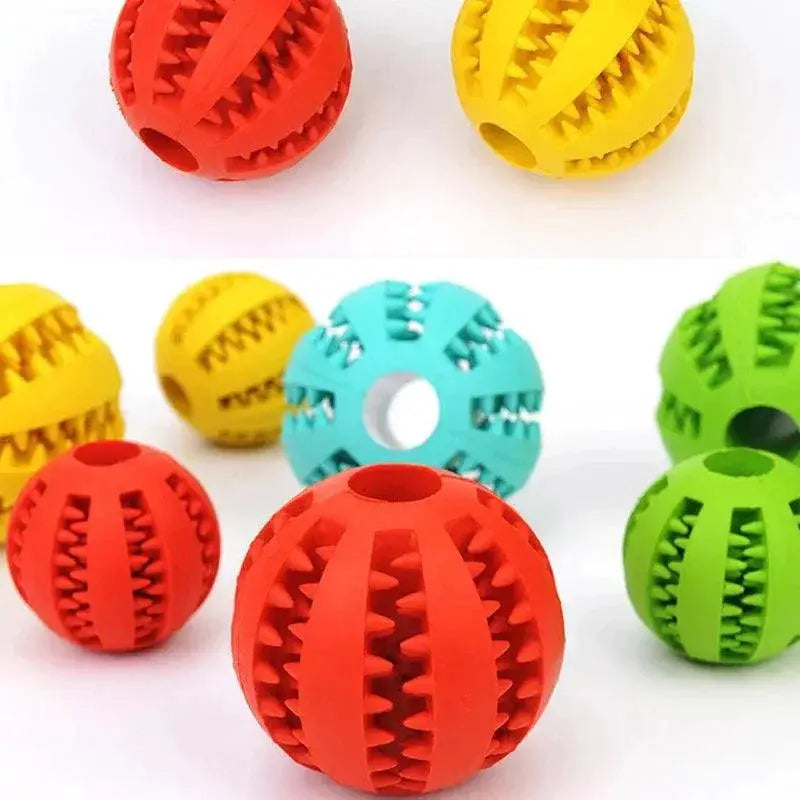 Interactive Rubber Chew Toy Balls for Pets Dental Health