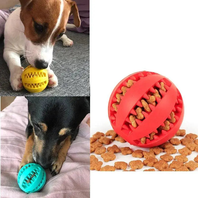 Interactive Rubber Chew Toy Balls for Pets Dental Health