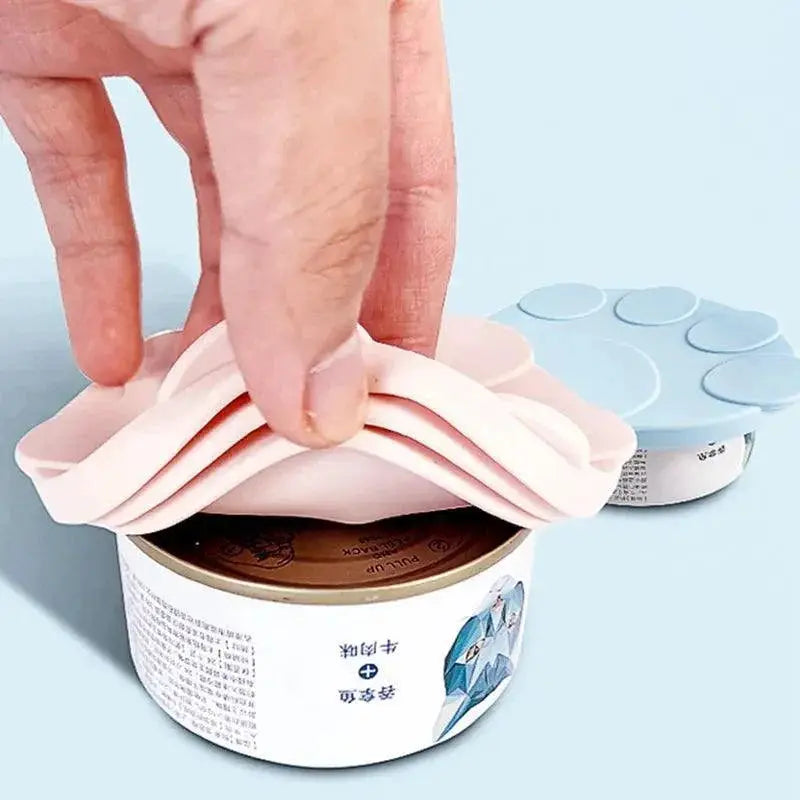 Pet Food Sealer Spoon Canned Lid Fresh Silicone Cover