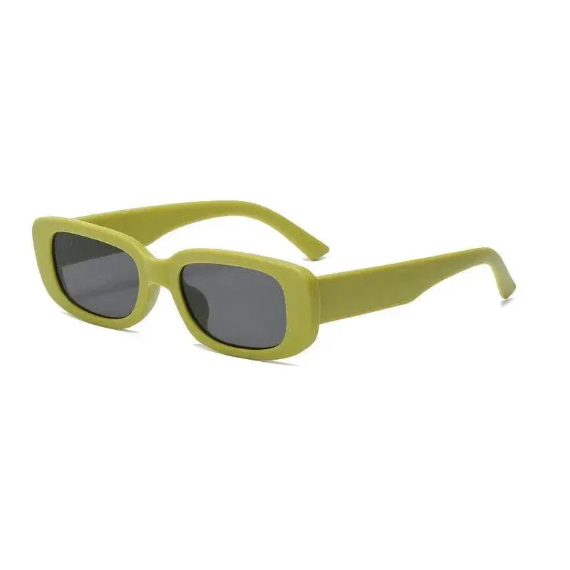 Chic Green Square Sunglasses For Hip Hop Trendsetters