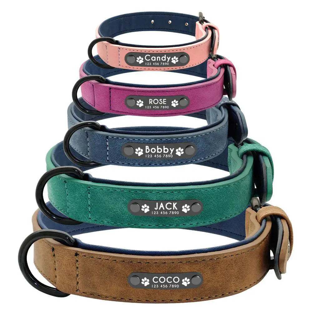 Luxury Leather Dog Collar and Leash Set for Fashionable Pets