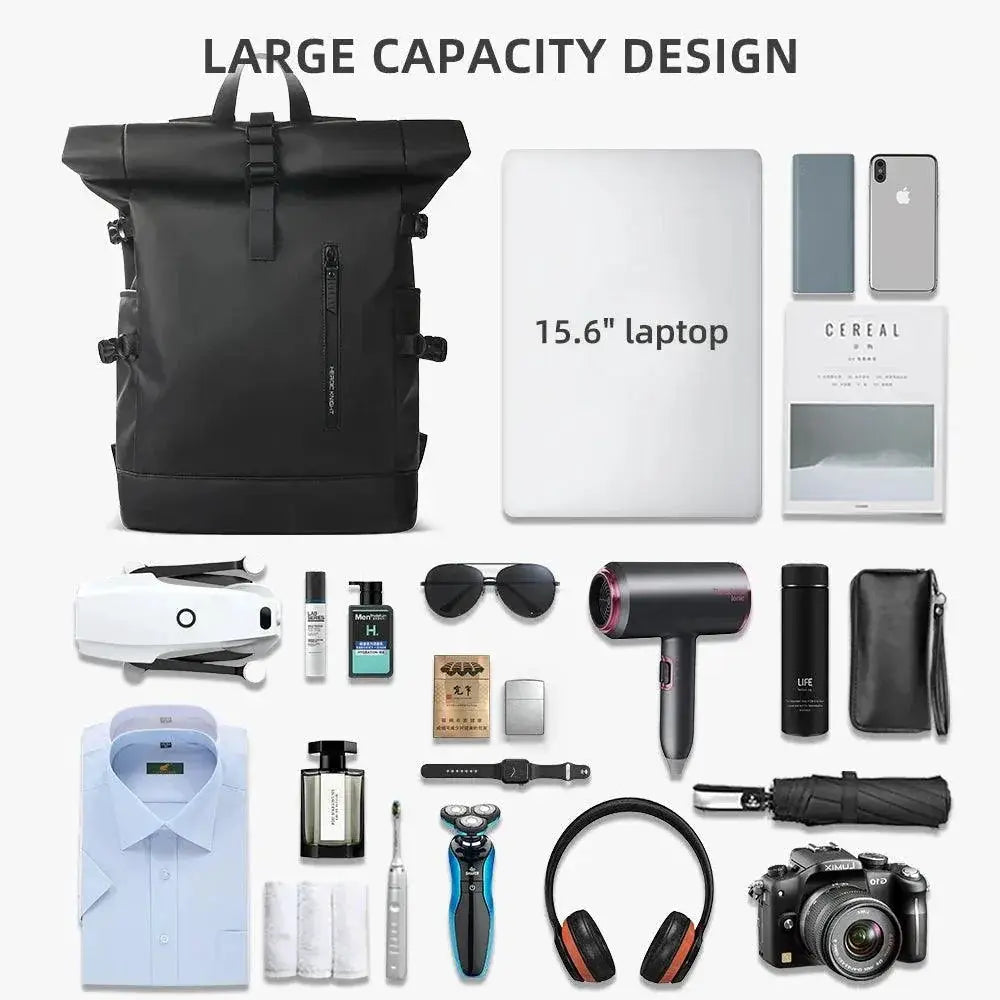 Durable Waterproof Men's Travel Backpack With USB Port