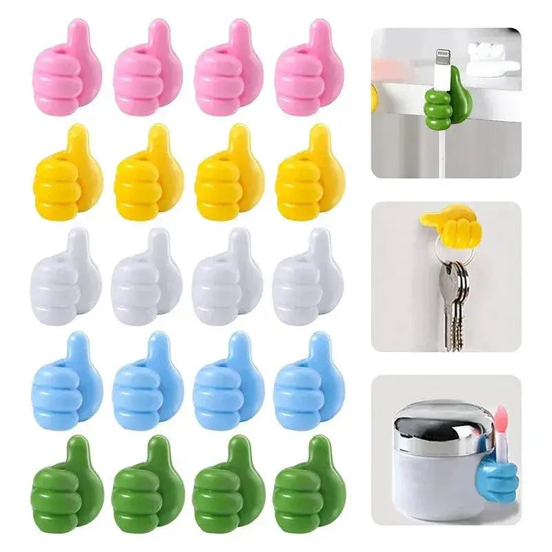 Hand Shaped Rubber Glasses Cable Holder Mini Hook Organizer
