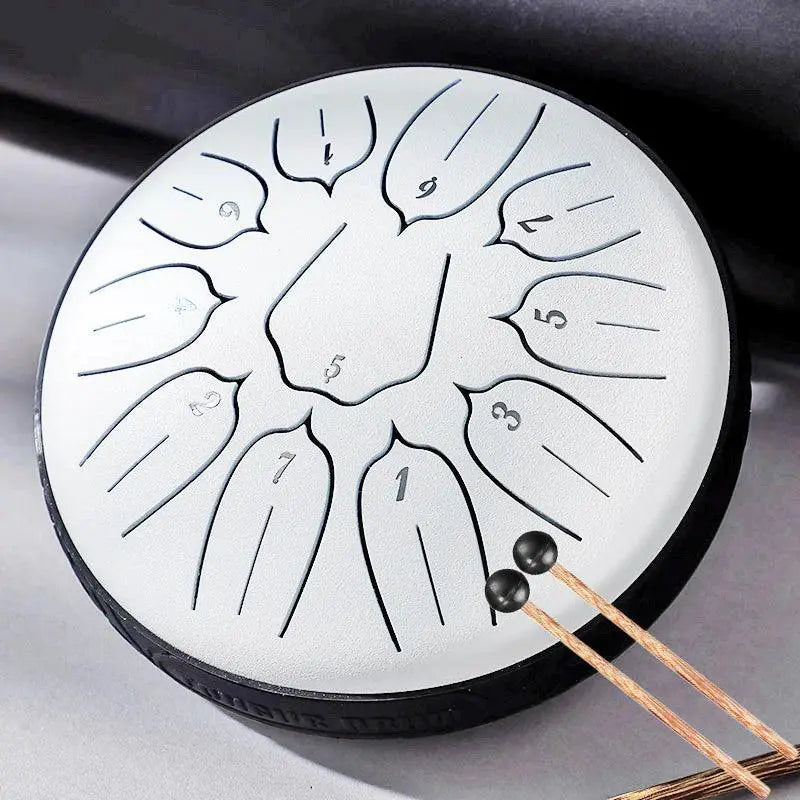 Hluru Glucophone Steel Tongue Drum Six Inch 11 Notes D5