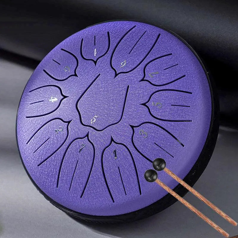 Hluru Glucophone Steel Tongue Drum Six Inch 11 Notes D5