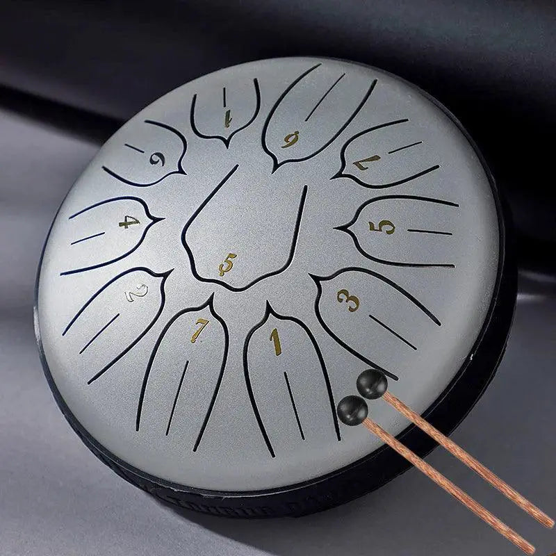 Hluru Glucophone Steel Tongue Drum Six Inch 11 Notes D5