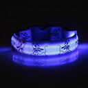 LED Dog Collar Glow In The Dark Nylon Safety Collar