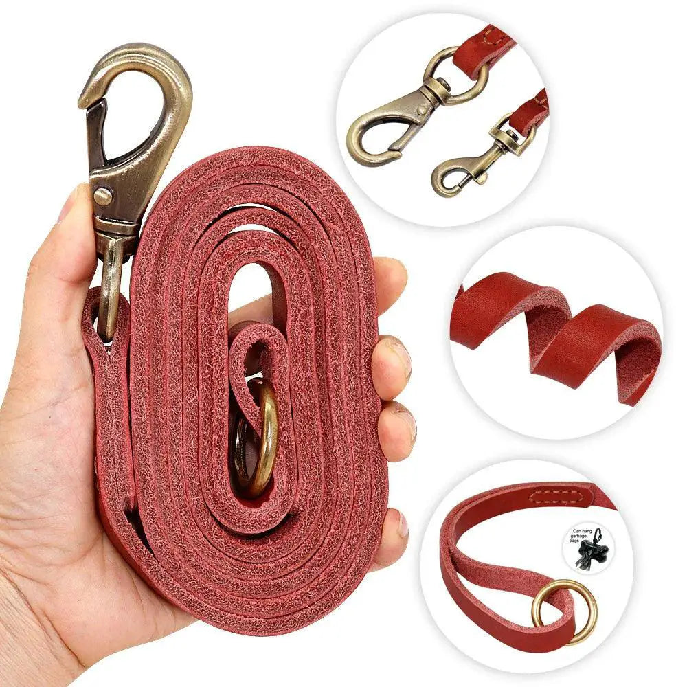 Personalized Leather Dog Collar Set With Free Engraving