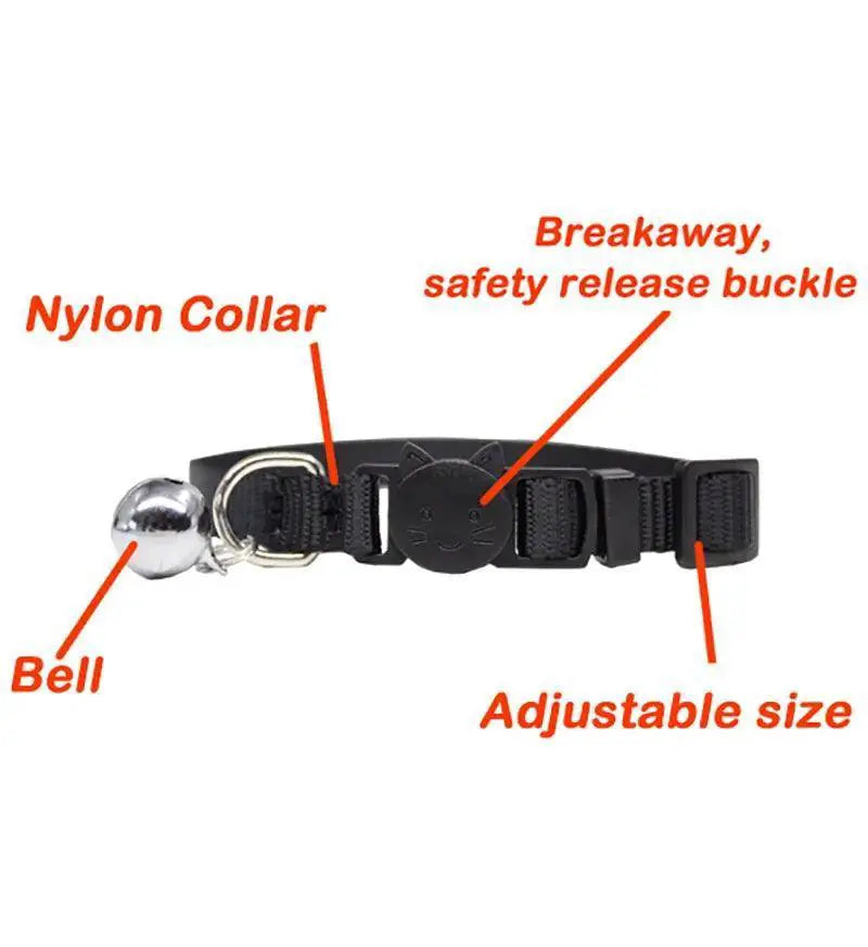 Cat Collar With Engraved ID Tag And Breakaway Safety