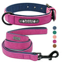 Luxury Leather Dog Collar with Nameplate