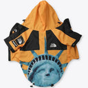 French Bulldog Print Hooded Raincoat for Dogs Windbreaker
