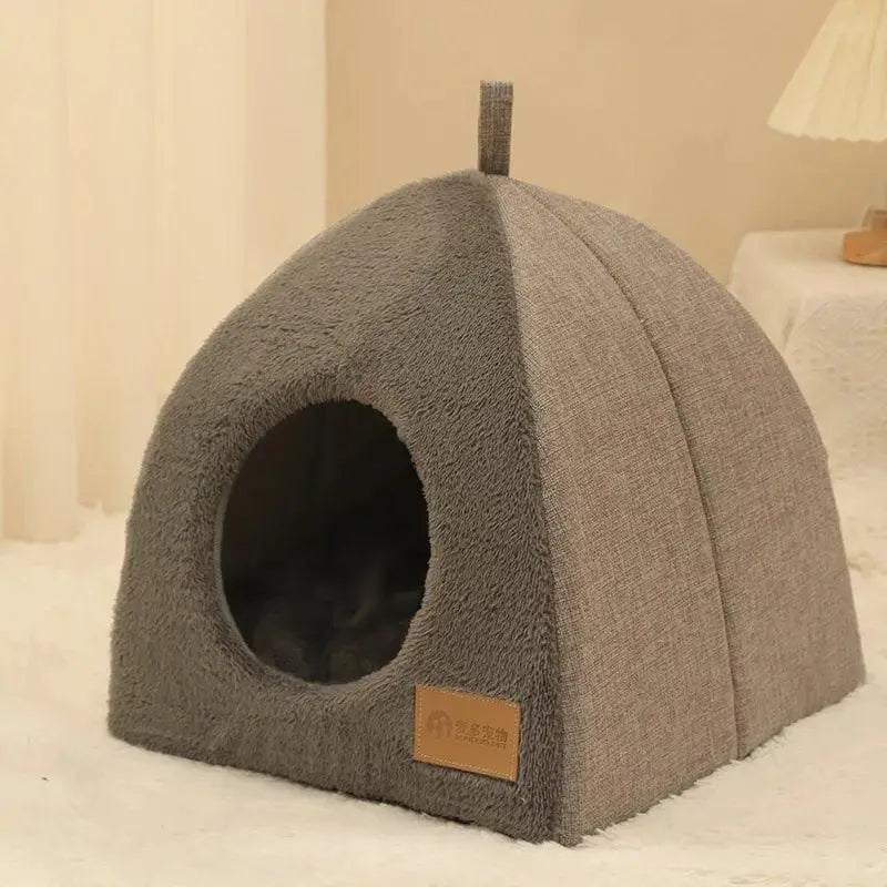Cozy Cat House Warm Semi Enclosed Pet Kennel for Sleep
