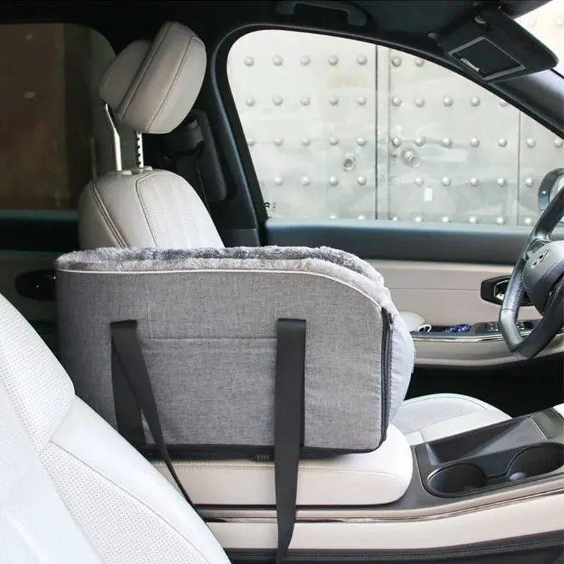 Pet Car Seat Travel Carrier for Small Pets Gray Safe Design
