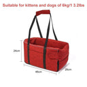 Pet Car Seat Travel Carrier for Small Pets Gray Safe Design
