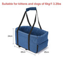 Pet Car Seat Travel Carrier for Small Pets Gray Safe Design