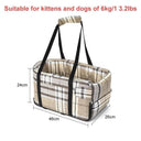 Pet Car Seat Travel Carrier for Small Pets Gray Safe Design