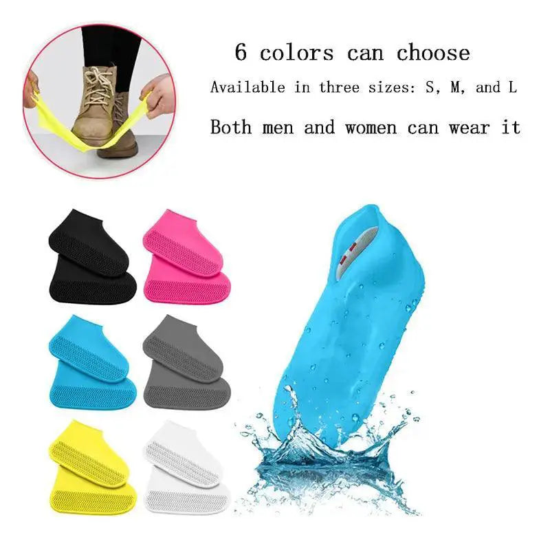 Rainproof Silicone Shoe Covers Durable Non Slip Portable