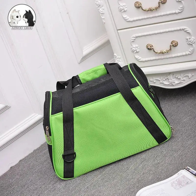 Portable Mesh Dog Carrier Bag For Travel And Comfort