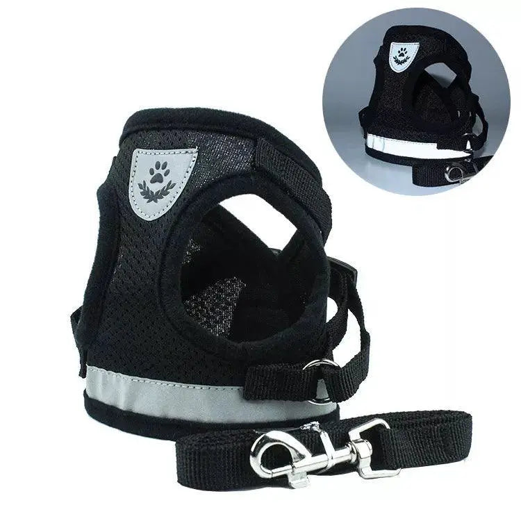 Reflective Dog Harness Set With Leash For Small Medium Pets