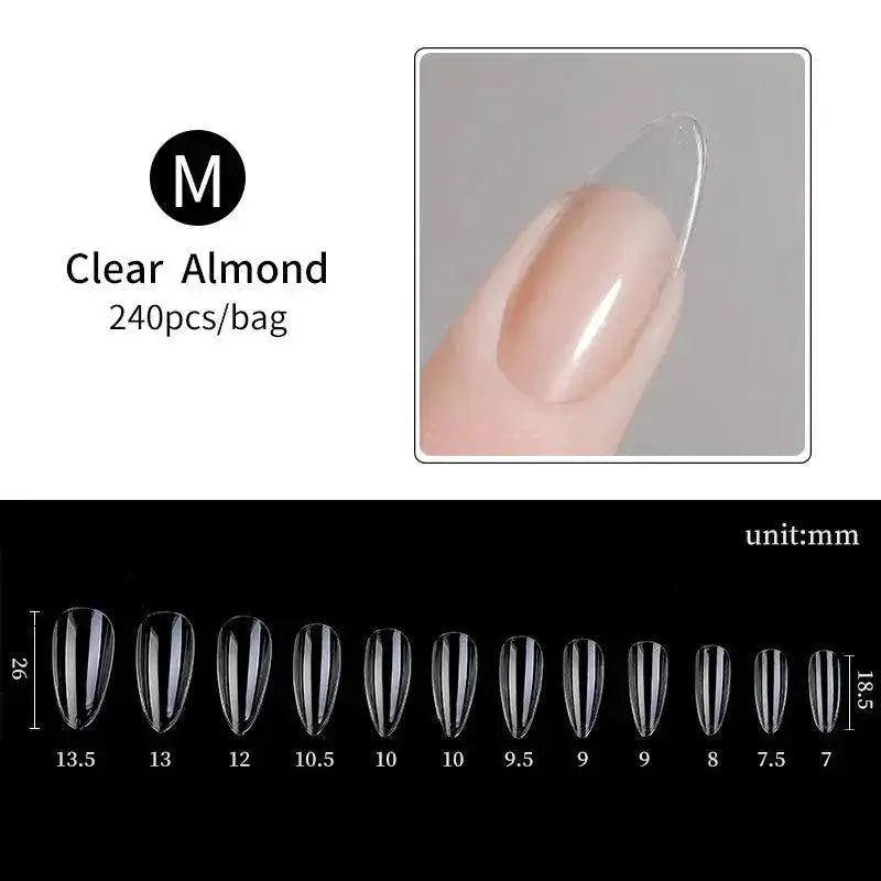 Soft Gel Coffin Tips Nail Extension Kit for Professionals