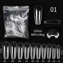 Durable Coffin Tips Nail Kit for Pros