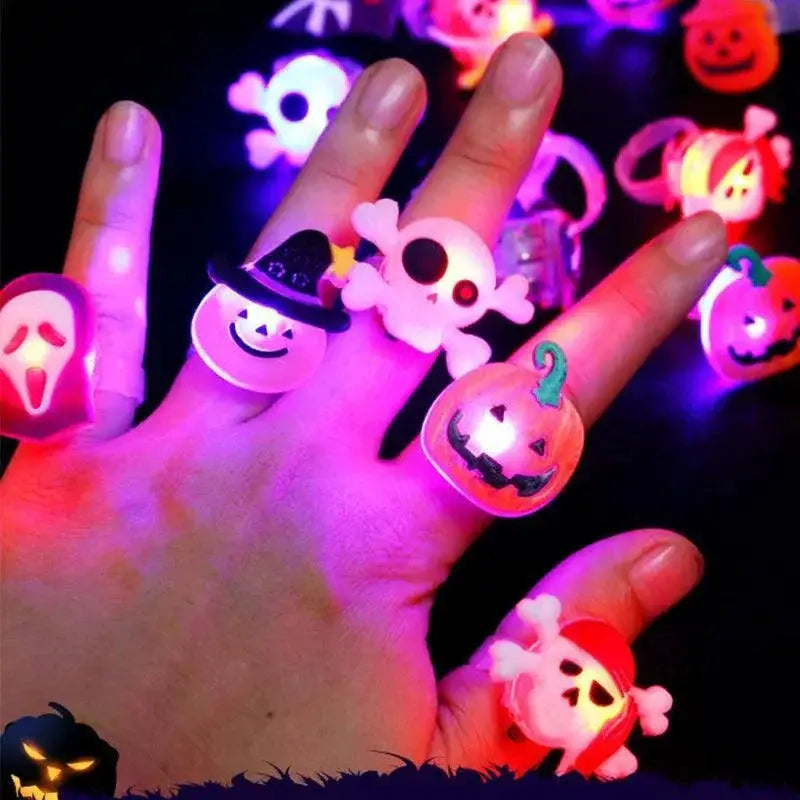 LED Halloween And Christmas Finger Rings For Celebrations